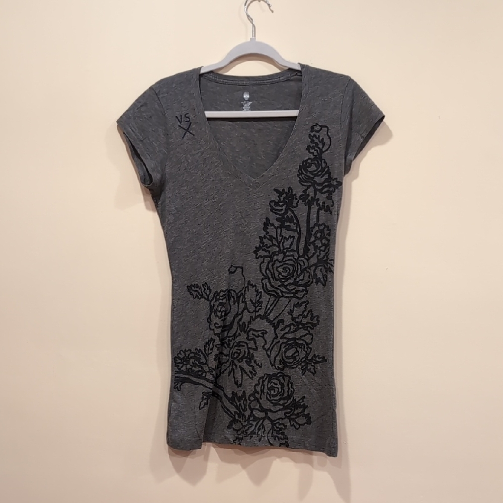 VSX Charcoal Floral Short Sleeve Tee